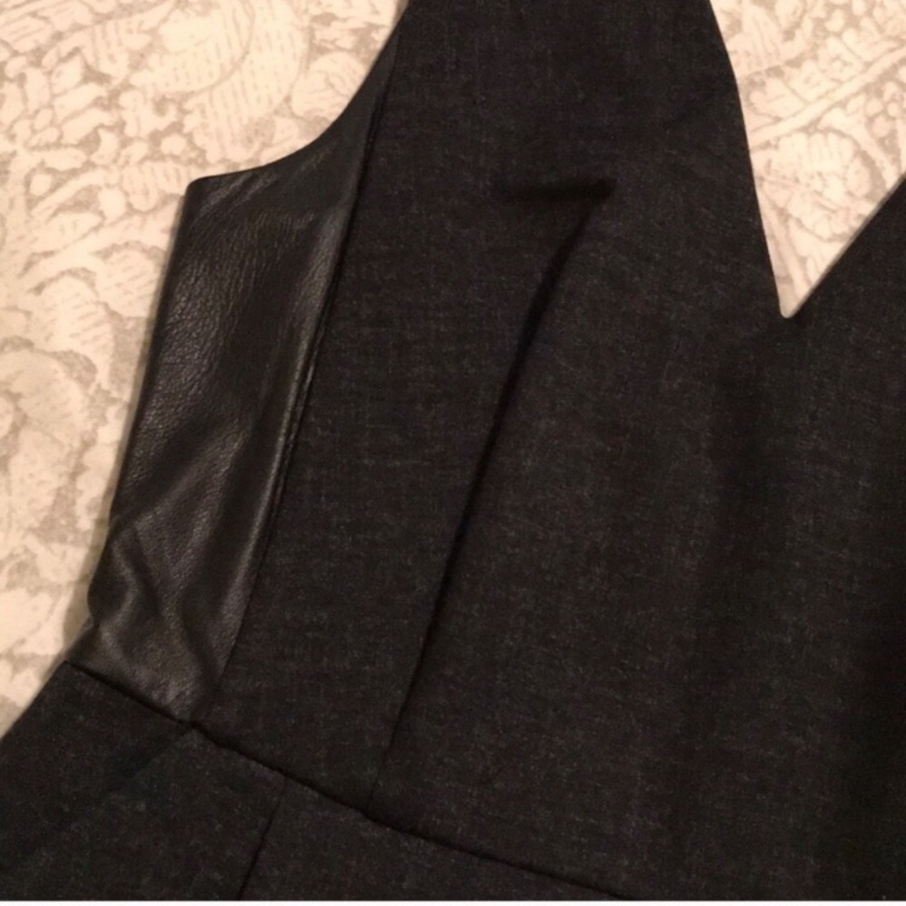 NWT Madewell leather inset low back ponte dress - Picture 6 of 8